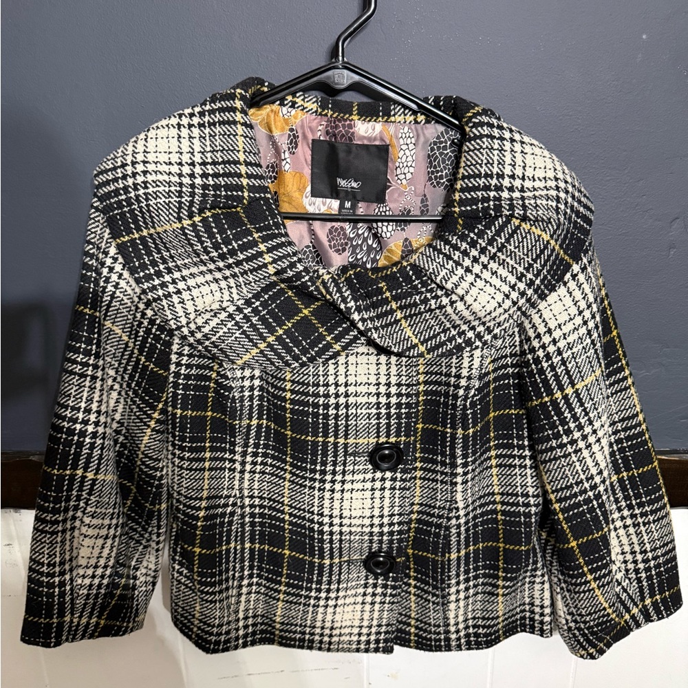 Mossimo Supply Co. Black and White Plaid Cape